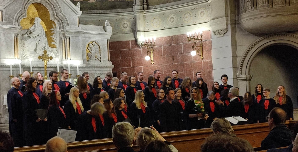 University of Lodz Choir during a performance in the church