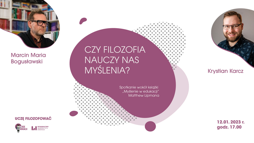 grafika z napisem Czy filozofia nauczy nas myślenia?