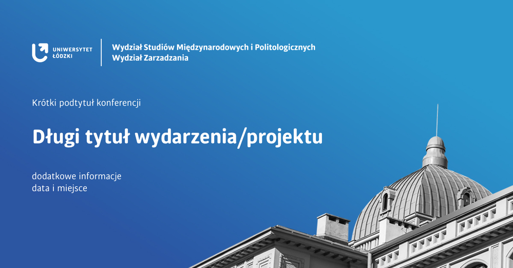 Przykładowa grafika łącząca motywy kolorystyczne jednostek UŁ