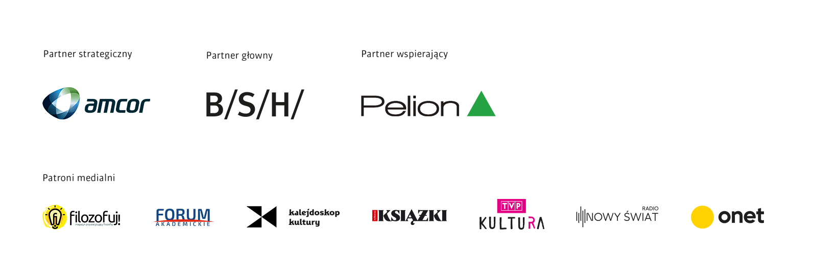 loga partnerów medialnych i sponsorów VII edycji nagrody 